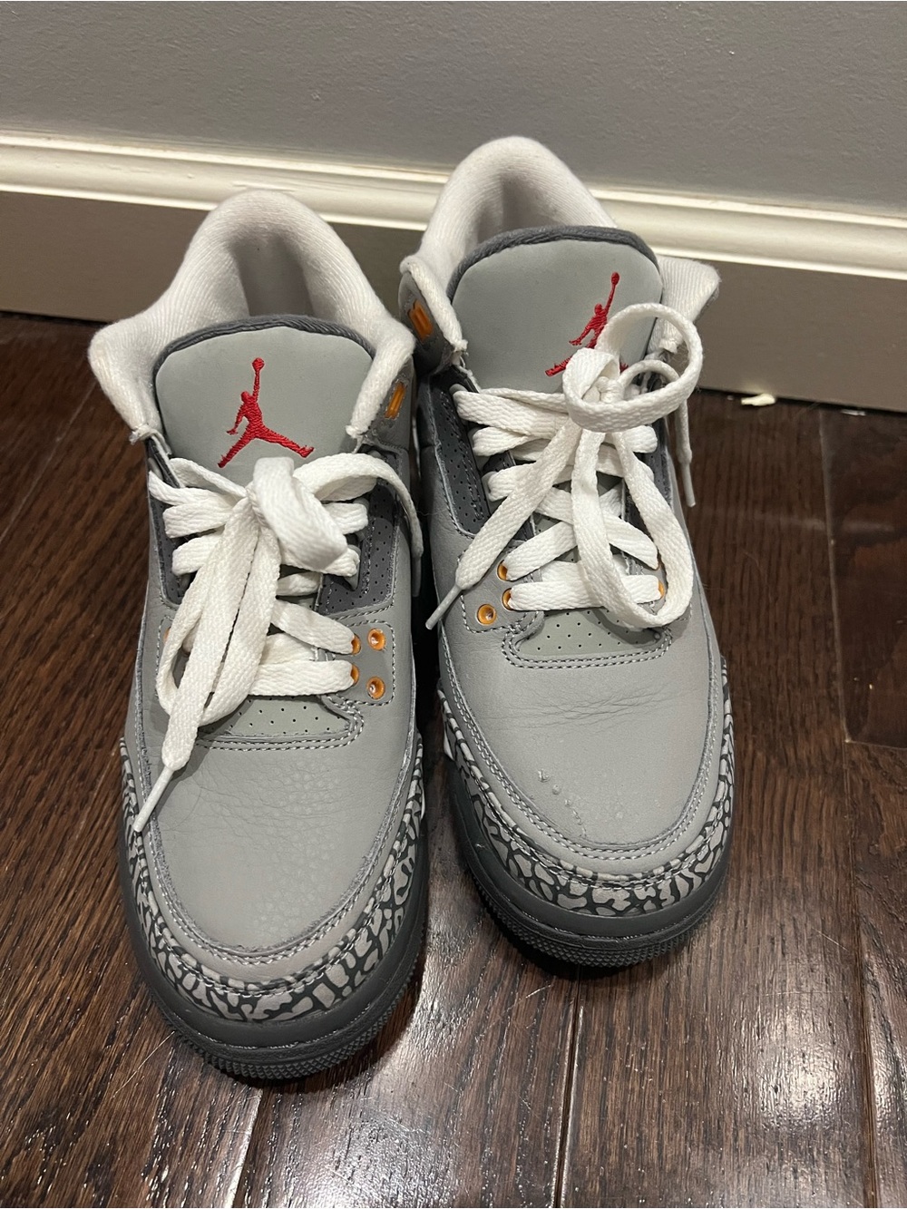 Jordan Kids Grey, White & Red Retro Sneaker